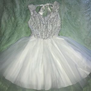 White formal dress